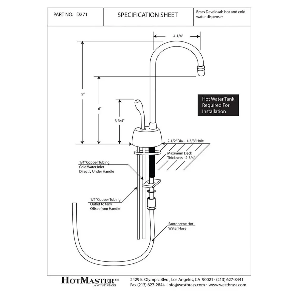 Westbrass D271-NL-26 9